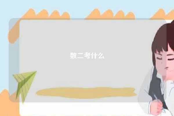 数二考什么-图1